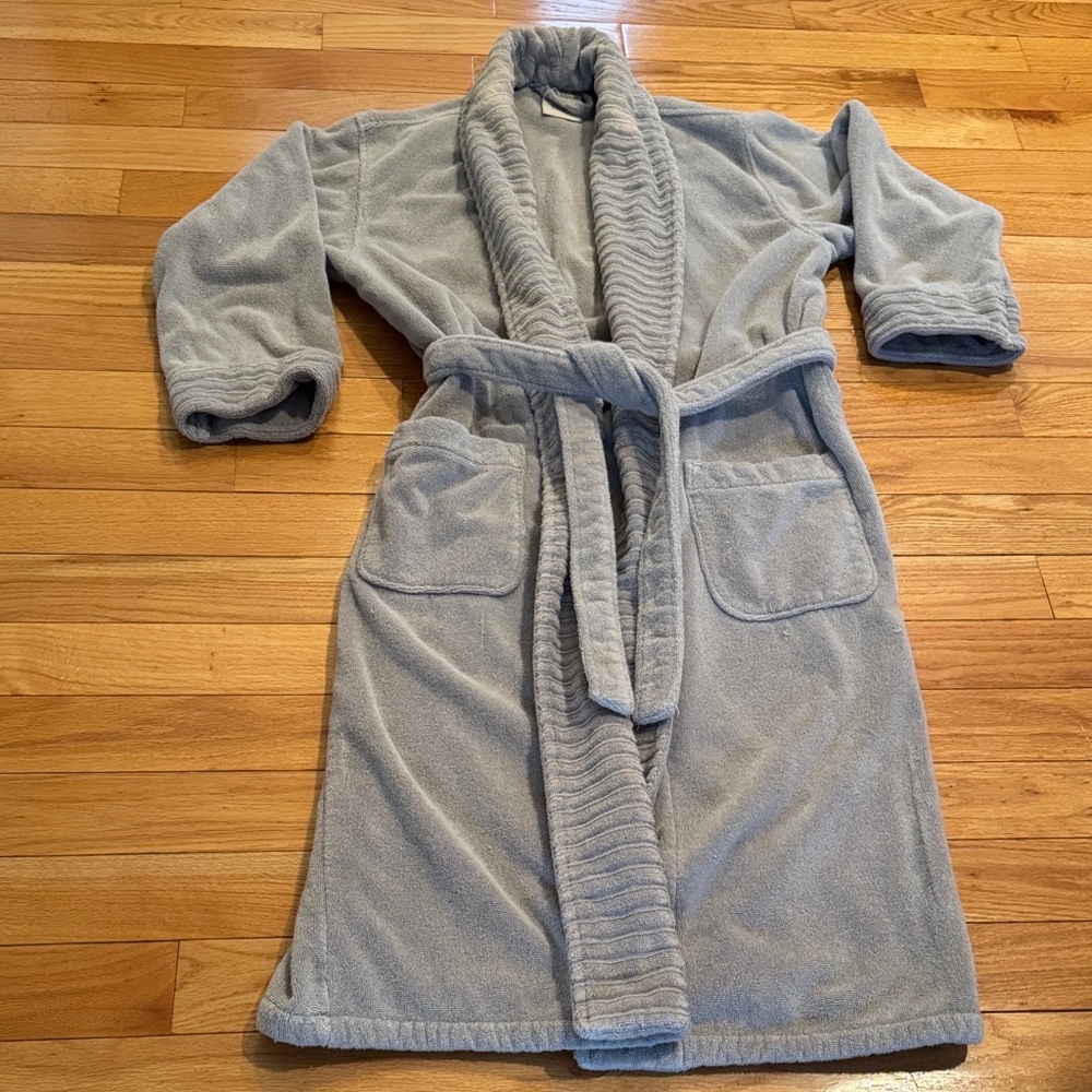 Pottery Barn Gray Terry Robe